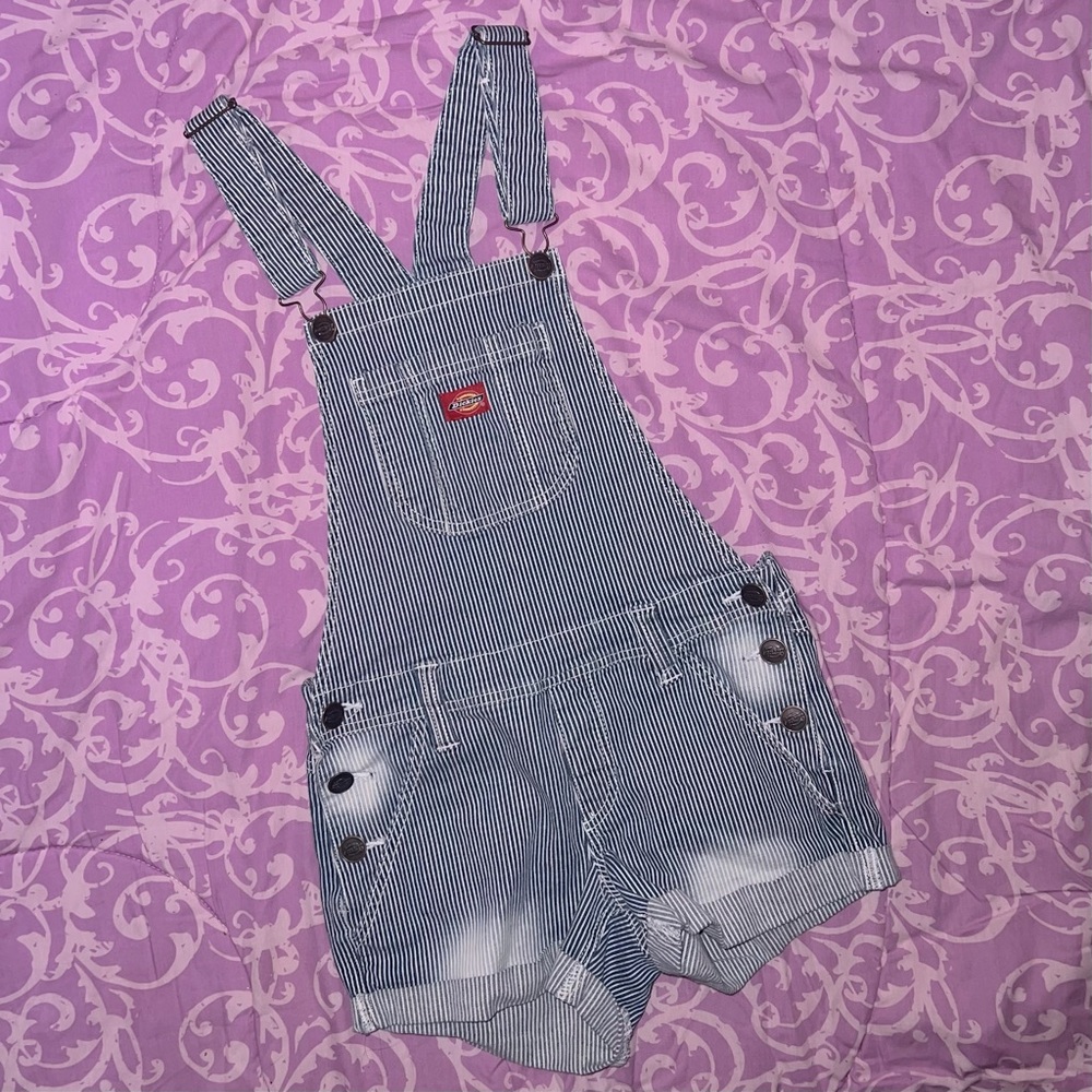 ❌SOLD❌Dickies Pinstripe Shortalls - Picture 1 of 4